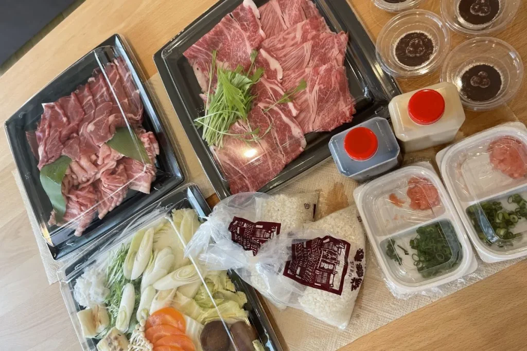 TOWAピュアコテージ　夕食のしゃぶしゃぶの画像